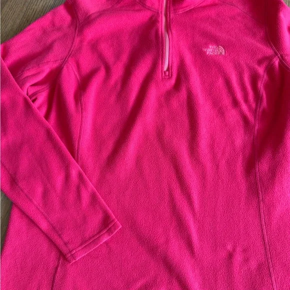 North Face Pink Fleece Jacket Quarter-Zip - Picture 2 of 5